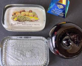 266 lotoffourvintagepaperweights