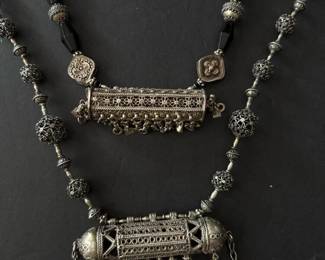 295 pairofhandmadeornateethnicsilveram