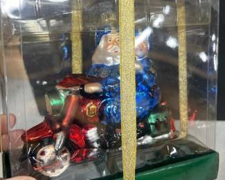 245 paintedglassbikersantachristmasorna
