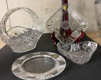 160 germanleadcrystaltablewaresetfourp