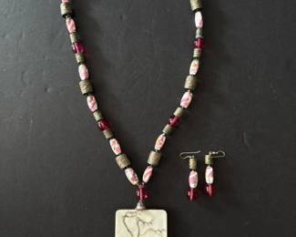 290 handpaintedporcelainpendantnecklace