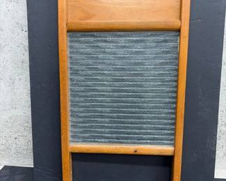 142 glassribbedlaundrywashboardwoodfram