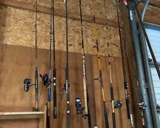 Assorted Fishing Rods and Reels