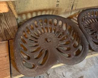Vintage Cast Iron "IDEAL" Tractor Seat