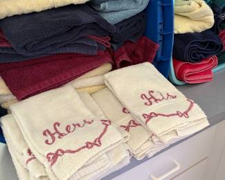 His and Hers Embroidered Towel Set