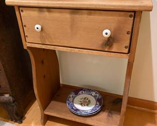 Antique Pine Washstand with Drawer