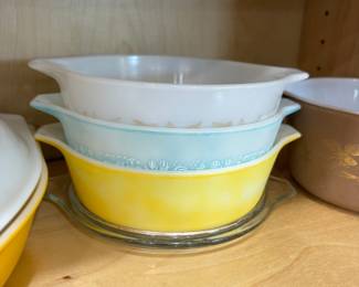 Pyrex Cinderella Mixing Bowls Set - Butterprint, Snowflake, Buttercup