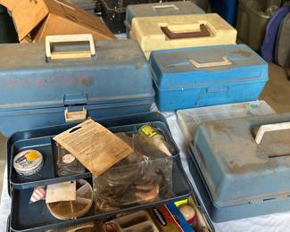 Vintage Fishing Tackle Box Lot with Flambeau Adventurer