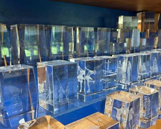 3D Laser Etched Crystal Paperweights