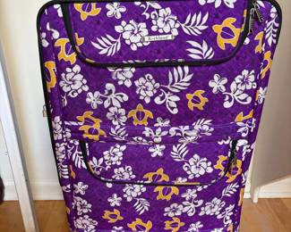 Rockland Luggage Hawaiian Print Suitcase