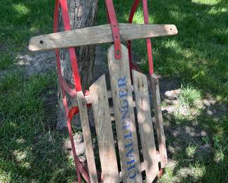 Vintage Challenger Toboggan Sled