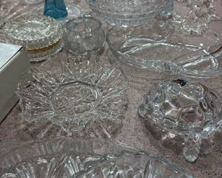 Assorted Vintage Cut and Pressed Glassware Collection