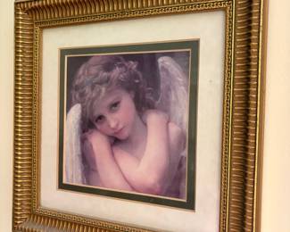 Framed Print of William Bouguereau's "The First Kiss" or "Cupid"