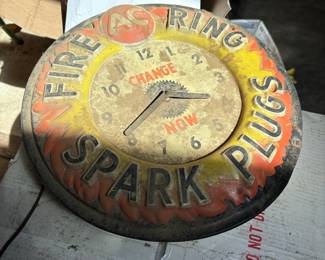 AC Spark Plug "Fire As Ring" Advertising Clock