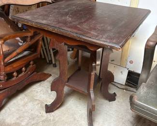 Antique Eastlake Walnut Parlor Table
