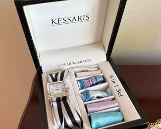 Kessaris 6-in-1 Watch and Tie Set