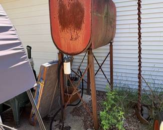Vintage Farm Fuel Tank on Stand