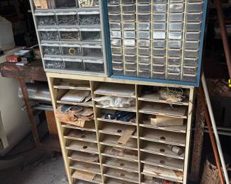 Vintage Akro Mils Hardware Storage Cabinet with Drawers