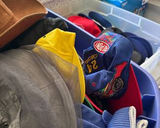 Assorted Baseball Caps and Cowboy Hat