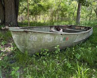 Vintage Aluminum Jon Boat