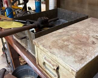 Vintage Metal Tool Chest with Propane Torches
