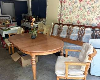 Oak Dining Table and Chairs Set