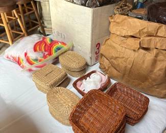 Woven Baskets and Craft Supplies