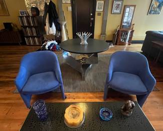 Art deco chairs and coffee table