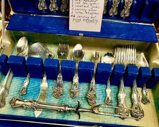 Reed & Barton Sterling "Marlborough" 62 piece flatware set.