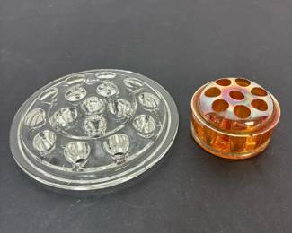 197 clearandamberglassflowerfrogs