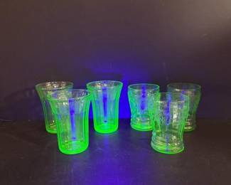 275 vintageuraniumglasstumblersmixedshe