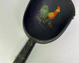 185 handpaintedwoodengrainscoopwithroo