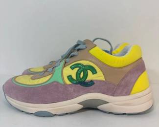 003 chanelcclogomulticolorsuedesneaker