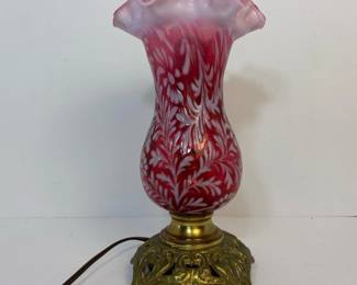 199 cranberryglassartnouveaustyletable