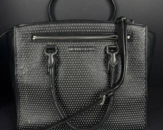 240 michaelkorsblackstuddedleathersatch