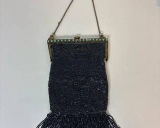 206 vintagebeadedeveningpursewithornate