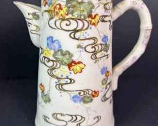 015 handpaintedporcelaincoffeepotwithf