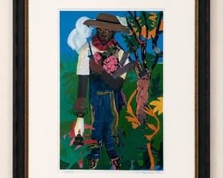 Romare Bearden "The Lantern" 1979 Lithograph on Arches Archival paper, 22" x 30" edition 129/175 signed in pencil 
