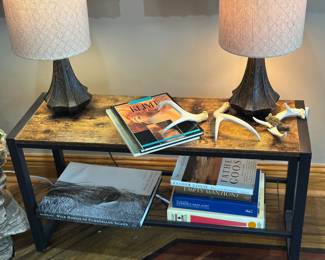 Renwill Truro table lamps, fabulous books 