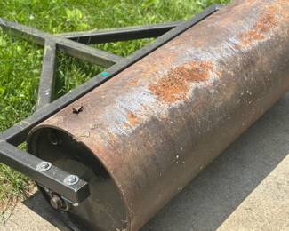 Tow behind steel lawn roller