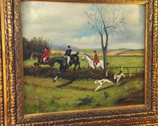 "Fox Hunt", Oil on Canvas  48" x 38"