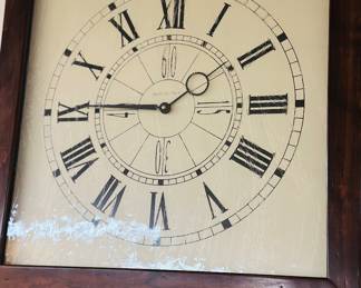 Square vintage style wall clock 