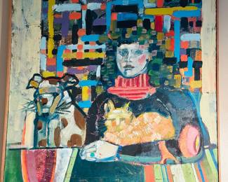 Elizabeth Bowers, oil on canvas, 1981, ( from the estate of Elizabeth Musser) 27 1/2" x 30 1/2" Framed 