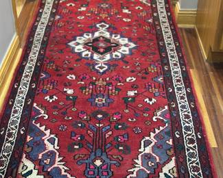 Hamedan authentic Persian rug/runner , 100% wool, 3'5" x 9'