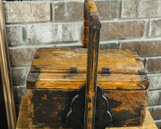 Antique Chinese wooden lunchbox