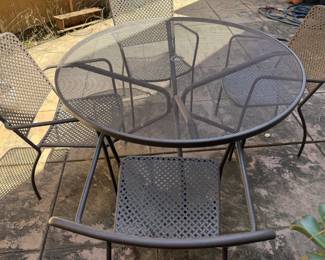 Outdoor patio table and chairs