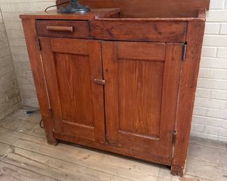 Primitive farmhouse furniture (dry sink)