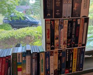 Vintage VHS tapes and DVDs