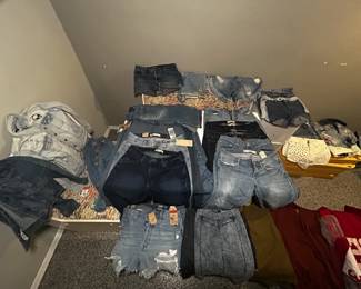 jean shorts, denim jackets