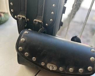 Studded Motorcycle saddlebags